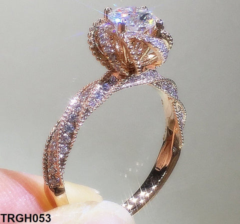TRGH053 KRL Round Flower Ring - TRGH