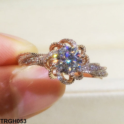 TRGH053 KRL Round Flower Ring - TRGH