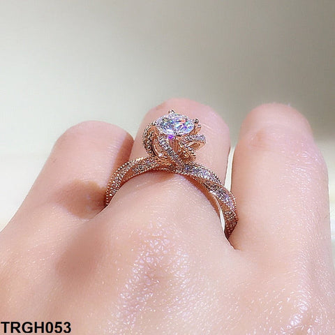 TRGH053 KRL Round Flower Ring - TRGH