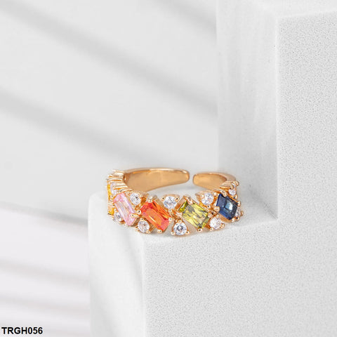 TRGH056 YLE Baguette Band Ring Adjustable - TRGH
