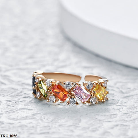 TRGH056 YLE Baguette Band Ring Adjustable - TRGH
