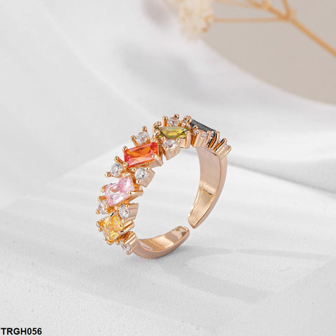 TRGH056 YLE Baguette Band Ring Adjustable - TRGH