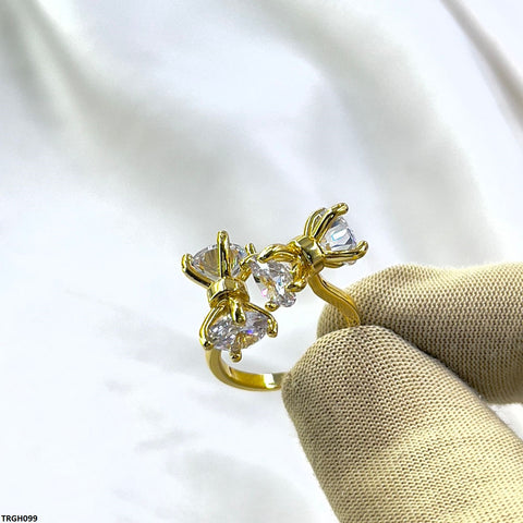 TRGH099 YXG Double Bow Ring Adjustable - TRGH