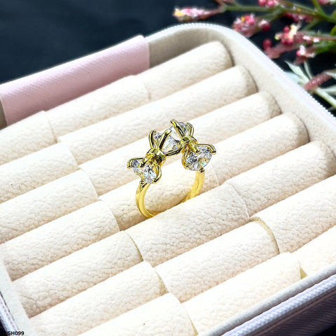 TRGH099 YXG Double Bow Ring Adjustable - TRGH