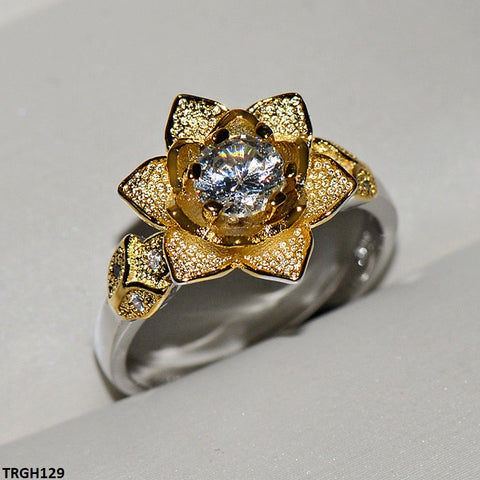 TRGH129 KYC Round Flower Ring - TRGH