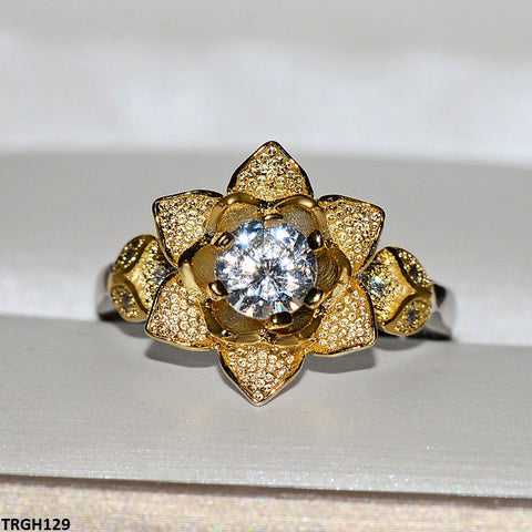 TRGH129 KYC Round Flower Ring - TRGH