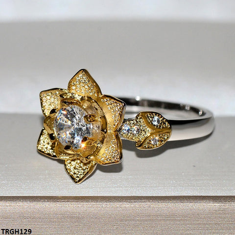 TRGH129 KYC Round Flower Ring - TRGH