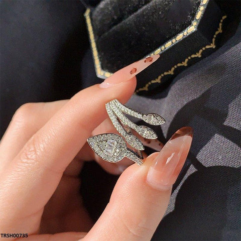 TRSH00735 KYC Double Sided Tear Face Ring Adjustable - TRSH