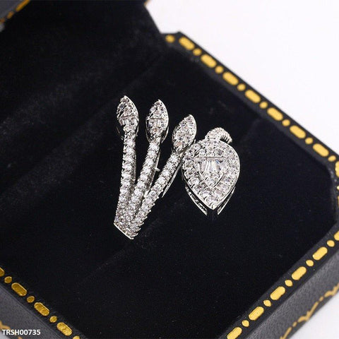 TRSH00735 KYC Double Sided Tear Face Ring Adjustable - TRSH