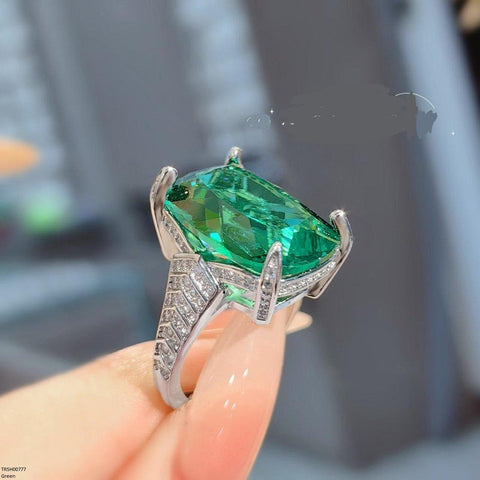 TRSH00777 GWH Imp Zircon Crystal Stone Adjustable Ring - TRSH