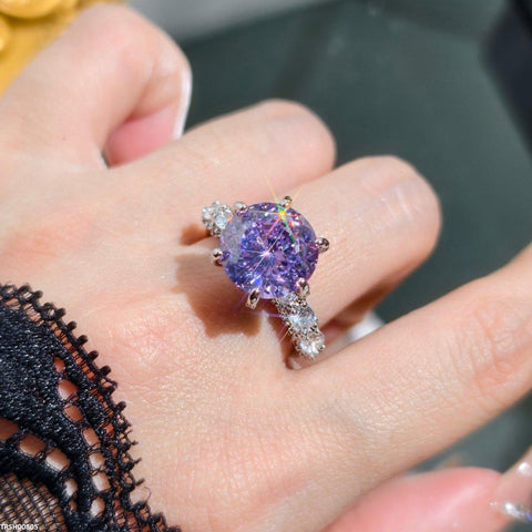 TRSH00805 KRL Cathedral Purple Ring Adjustable - TRSH