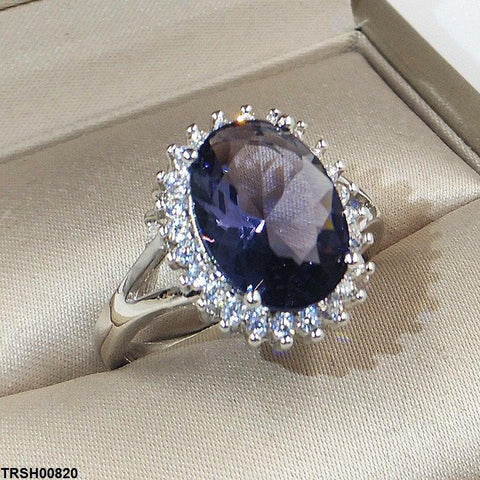 TRSH00820 KYC Oval Blue Stone Ring - TRSH