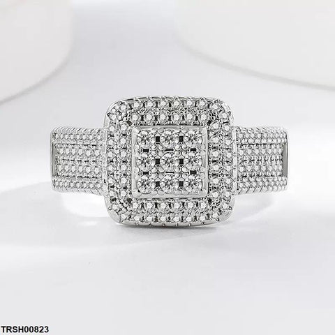 TRSH00823 BLX Square Stone Ring Adjustable - TRSH
