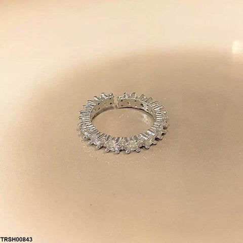 TRSH00843 SJS Round Stone Ring Adjustable - TRSH