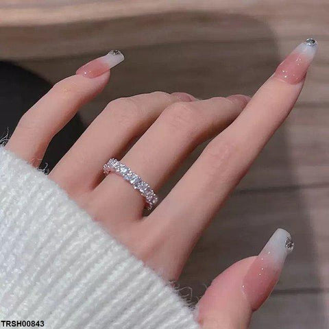TRSH00843 SJS Round Stone Ring Adjustable - TRSH