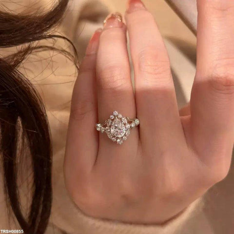 TRSH00855 GWH Tear ZIRCON  Ring Adjustable - TRSH