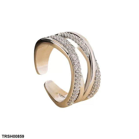 TRSH00859 KYC Double Layer X- Shaped Ring Adjustable - TRSH