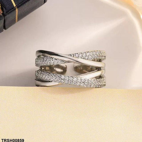 TRSH00859 KYC Double Layer X- Shaped Ring Adjustable - TRSH