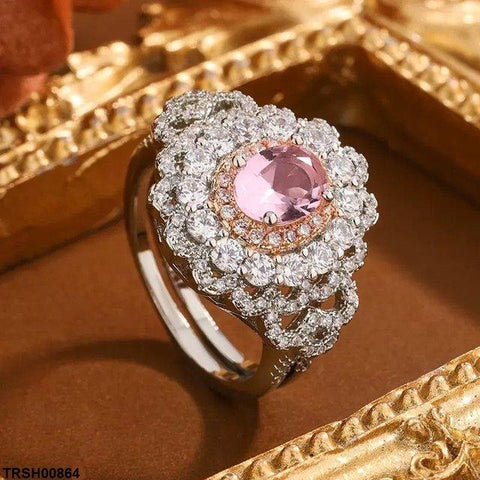 TRSH00864 KYC Oval Flower Ring - TRSH