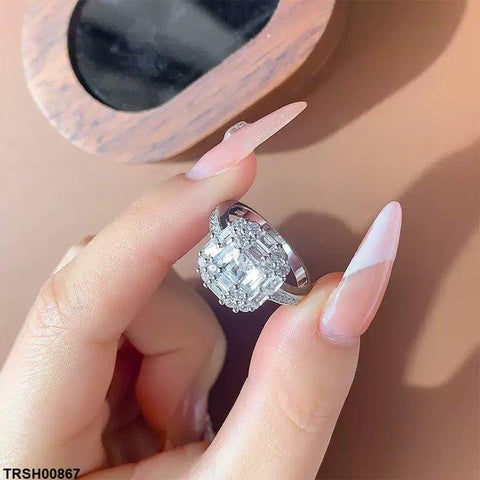 TRSH00867 KYC Square Stone Ring - TRSH
