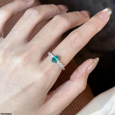 TRSH00891 KRL Oval ZIRCON Stone Ring Adjustable - TRSH