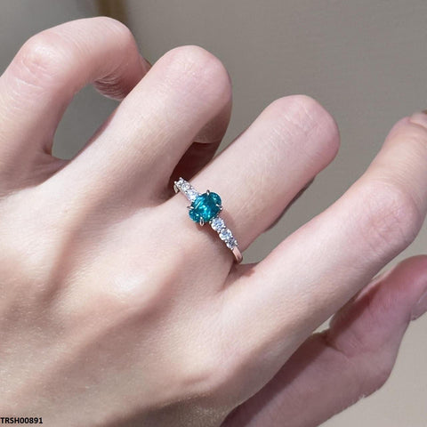 TRSH00891 KRL Oval ZIRCON Stone Ring Adjustable - TRSH