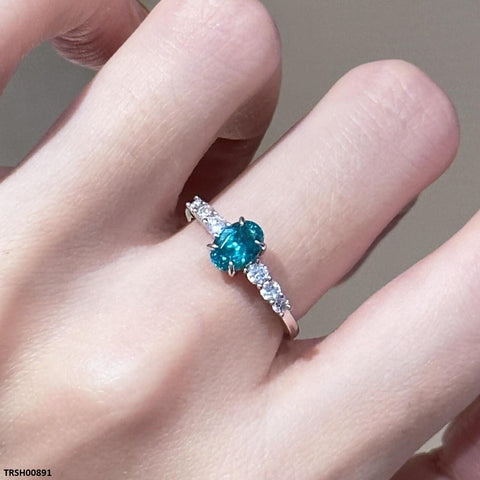 TRSH00891 KRL Oval ZIRCON Stone Ring Adjustable - TRSH