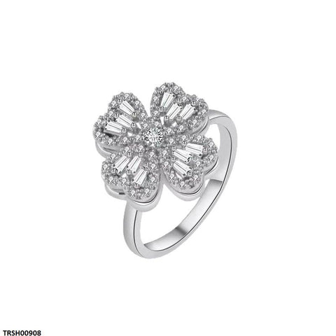 TRSH00908 BYJ Heart Zircon Spiner Ring - TRSH