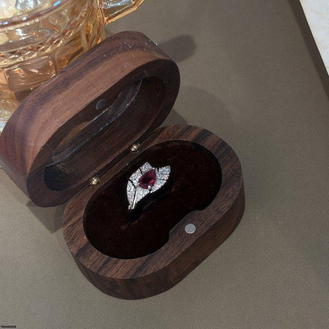 TRSH00926 CJD Tear Leaf Ring Adjustable - TRSH