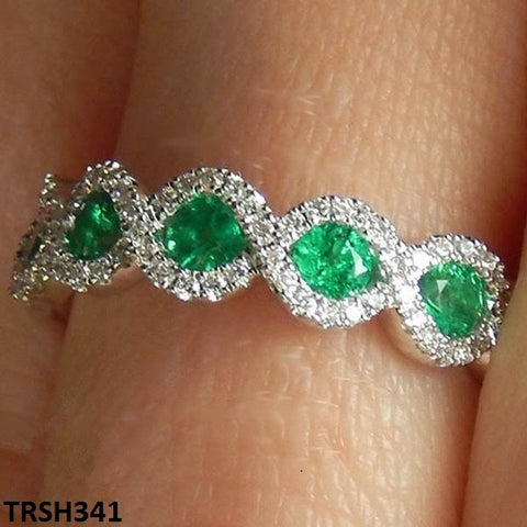 TRSH341 CSH Zircon Braided Ring (Challa) - TRSH