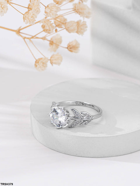 TRSH379 YLE Oval Leaf Ring - TRSH