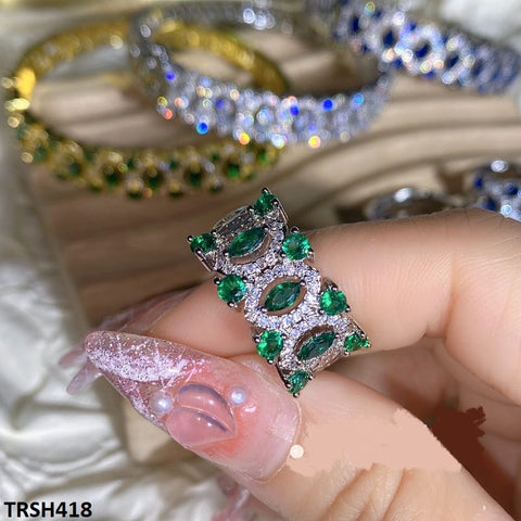 TRSH418 YJF Marquise Circle Adjustable Ring - TRSH