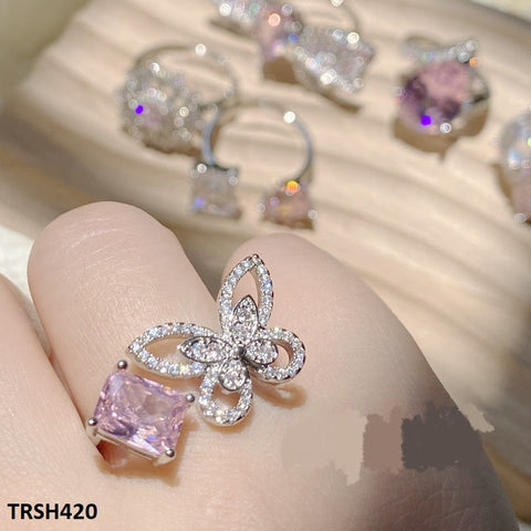 TRSH420 YJF Rectangle Butterfly Adjustable Ring - TRSH