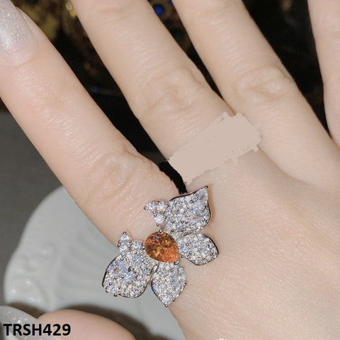 TRSH429 YJF Spider Flower  Adjustable Ring - TRSH