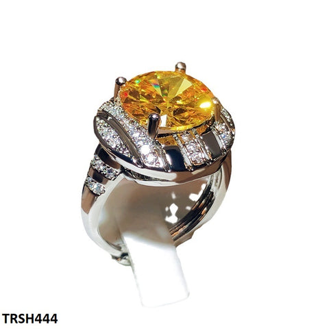 TRSH444 KYC Yellow/Circle Adjustable Ring - TRSH