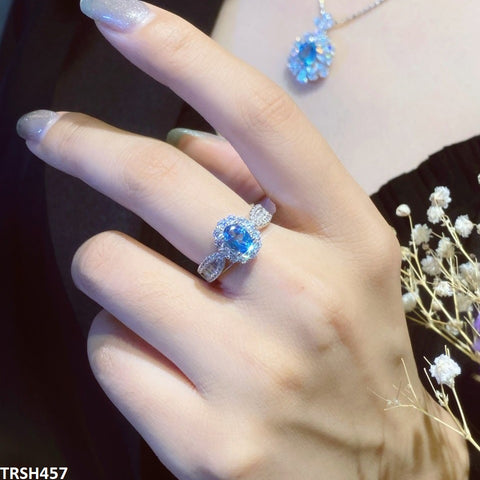 TRSH457 KRL Imp Oval Crystal Adjustable Ring - TRSH