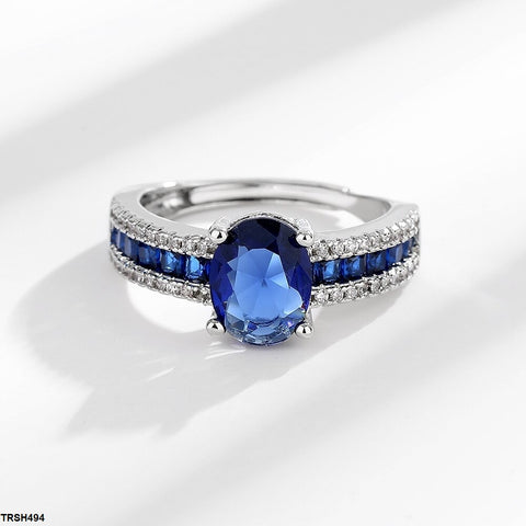 TRSH494 BLX Oval/Square Layered Ring - TRSH