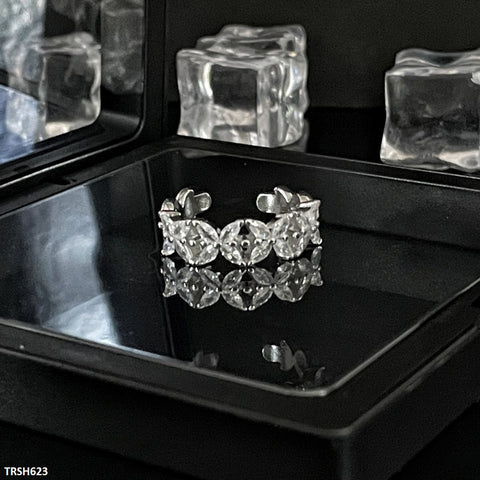 TRSH623 SJS Marquise Flower  Ring Adjustable - TRSH