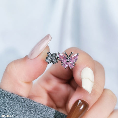 TRSH643 JJS Double Butterfly Ring Adjustable - TRSH