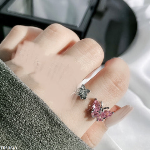 TRSH643 JJS Double Butterfly Ring Adjustable - TRSH