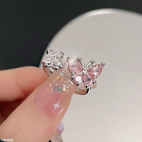 TRSH643 JJS Double Butterfly Ring Adjustable - TRSH