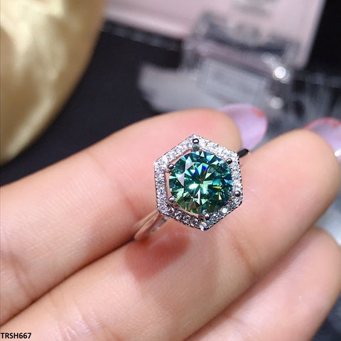 TRSH667 BJF Round Stone Ring Adjustable - TRSH