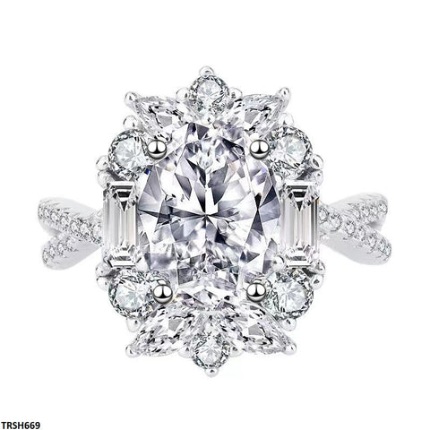TRSH669 BJF Oval Stone Ring Adjustable - TRSH