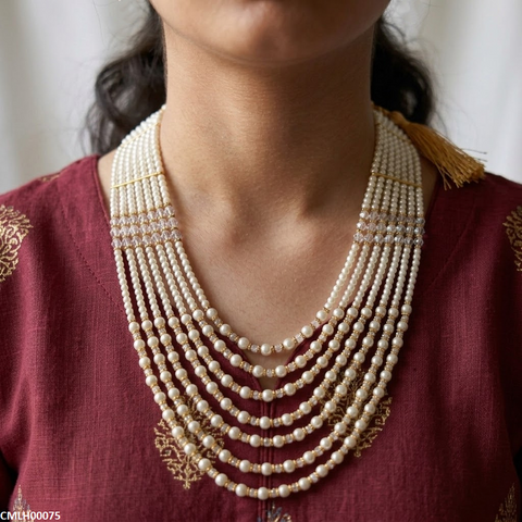 CMLH00075 SDQ SDQ Pearl 7 Layered Mala - CMLH