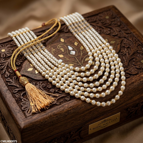 CMLH00075 SDQ SDQ Pearl 7 Layered Mala - CMLH