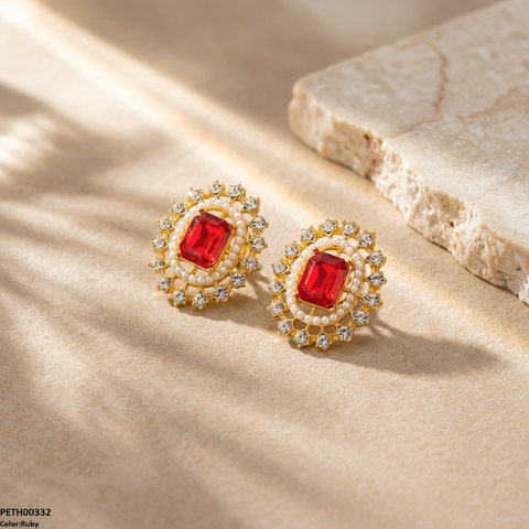 PETH00332 MZM Rectangle Flower Tops Pair - PETH
