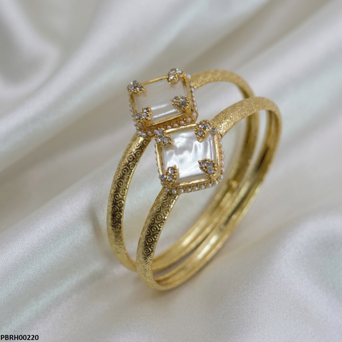 PBRH00220 MZM Square Pear Stone Bracelet - PBRH