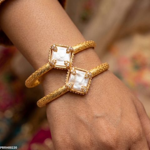 PBRH00220 MZM Square Pear Stone Bracelet - PBRH