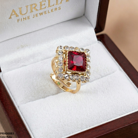 PRH00083 ABD Square Stone Ring Adjustable Ring - PRH