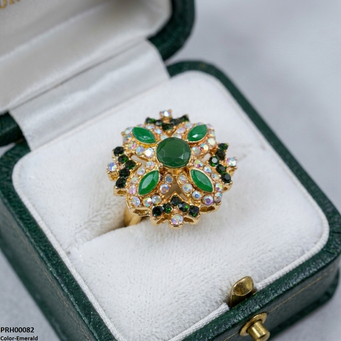 PRH00082 ABD Marquise Flower Ring Adjustable  - PRH